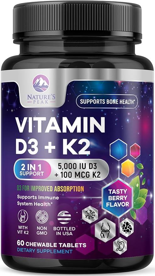 Boost Bone & Heart Health with D3 + K2 Synergy | Don't Cry Age : Premium Supplements