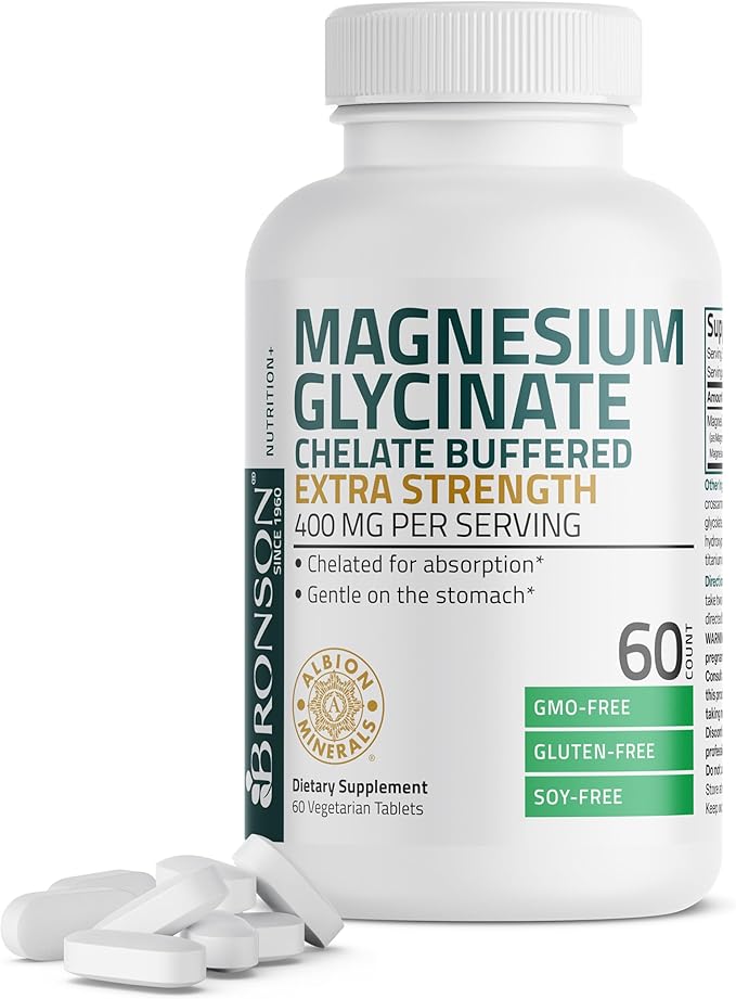 Bronson Magnesium Glycinate 400mg: Sleep & Relax | Don't Cry Age : Premium Supplements