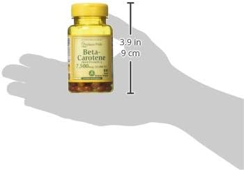 Puritan's Pride Beta Carotene Provitamin A 7,500mcg (25,000 IU), Vitamin Supplement for Immune System, Antioxidant and Eye Health Support, 100 Day Supply, 100 Rapid Release Softgels (Pack of 2)