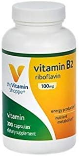The Vitamin Shoppe Vitamin B2 100MG - Energy Support & Metabolic Health, Daily B Vitamin (300 Capsules)