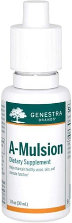 Genestra Brands A-Mulsion | Vitamin A Liquid to Support Immune System, Skin, Vision, Bones, and Teeth* | 1 Fl Oz | Citrus Flavor