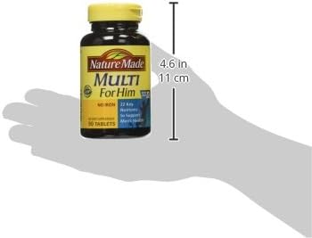Nature Made Multivitamin For Him, Men's Multivitamin for Daily Nutritional Support, 90 Tablets (Pack of 3)