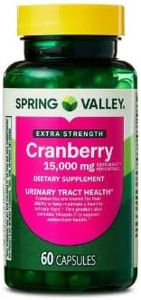 Generic Spring Valley Ultra Triple Strength Cranberry Dietary Supplement, 15,000 mg, 60 Count+ Sticker DRI Store.
