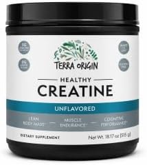 TERRA ORIGIN Creatine Monohydrate Powder | Micronized Creatine for Women & Men | Unflavored, 100 Servings | Creatine Monohydrate Supplement | Gluten Free, Sugar Free, Made in USA