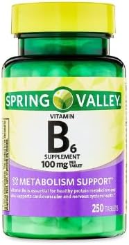 Generic Vitamin B6 Supplement Spring Valley, 100 mg, 250 Count + Sticker Dri Store