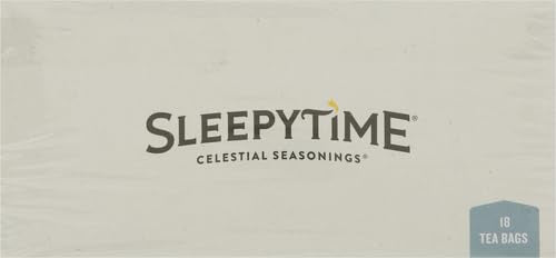Celestial Seasonings Sleepytime Tea Plus Melatonin, Caffeine Free, Celestial Seasonings Herbal Tea, 18 Bag Box (Pack of 5)