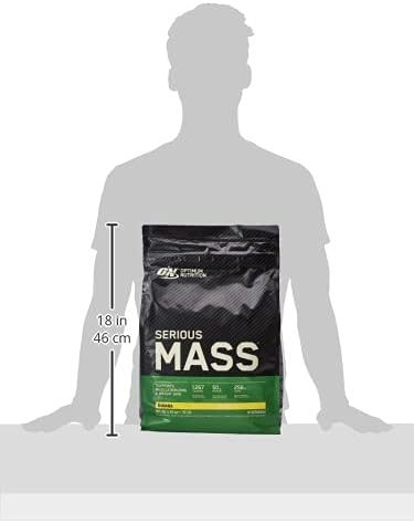 Optimum Nutrition Serious Mass, Weight Gainer Protein Powder, Mass Gainer, Vitamin C and Zinc for Immune Support, Creatine, Banana,(Packaging May Vary) 12 Pound (Pack of 2)