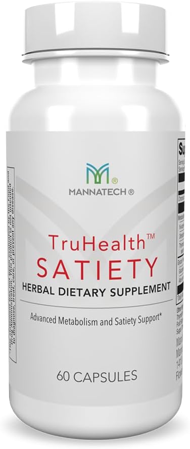 Mannatech - TruHealth Satiety - Encourages Mindful Eating & Balanced Habits, Gut Health Formula with MetaboBiome Blend & Chromium - 60 Capsules