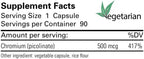 Chromium Picolinate 500mcg 60 Vegetarian Capsules