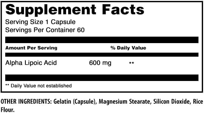 Amazing Formulas Alpha Lipoic Acid | 600 Mg Per Serving Supplement | Capsules | Non-GMO | Gluten Free | Made in USA (60 | 3 Pack)