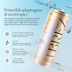 BRĒZ FLOW Lion’s Mane Mushroom Drink 8 Pack, Lemon Elderflower, Supports Mood & Focus, Non-Alcoholic Sparkling Adaptogen Drink, Functional Mushrooms, Feel Clear, Calm & Refreshed- 12 Fl oz Cans