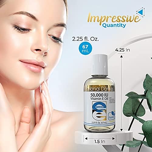 Colonial Dames High Potency 50,000 IU Vitamin E Oil Blend – is an Ideal Antioxidant Skin Therapy Oil for Whole Body.