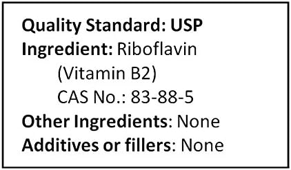 Vitamin B2 Riboflavin Pure Powder Energy (500 Grams (1.1 lb))