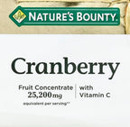 Nature's Bounty Cranberry Dietary Supplement, Supports Urinary Tract and Immune Health, Softgels, 25,200 Mg, 60 Ct (Pack of 2)
