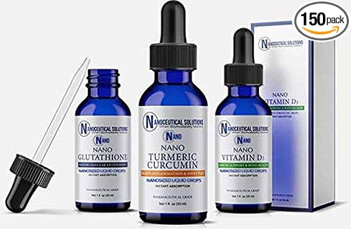 Nano Whole Body Health Package, Doctor curated Combination of Products for Your Optimum Health and Benefit. Includes: Nano Glutathione, Nano Vitamin D3+K2 & Nano Turmeric Curcumin.