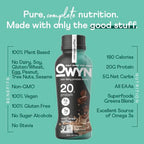 OWYN Only What You Need Cold Brew Coffee Flavored Protein Shake, 20g Protein, 4g Sugar, 3g Fiber, Dairy Free, Plant Based Protein Drink, 12 Count