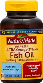 Nature Made Extra Strength Omega 3 Fish Oil Supplements, 1400mg, Fish Oil Omega 3 Supplements as Ethyl Esters for Healthy Heart, Brain, Eyes, Mood Support, 45 Softgels, 45 Day Supply, (Pack of 2)