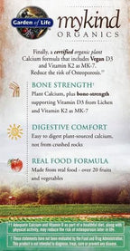 Garden of Life Calcium Supplement with Magnesium & Organic Vitamin D3 K2, Made from Whole Foods, Gluten-Free, 90 Count (Pack of 6)