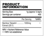 Bamboo TABASHIR Extract (Highest Strength Silica) 400g