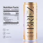 BRĒZ FLOW Lion’s Mane Mushroom Drink 8 Pack, Lemon Elderflower, Supports Mood & Focus, Non-Alcoholic Sparkling Adaptogen Drink, Functional Mushrooms, Feel Clear, Calm & Refreshed- 12 Fl oz Cans
