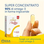 OMEGOR Omega 3 1000mg Fish Oil Capsules IFOS Certified Vitality 1000 DHA EPA Omega3 Supplement - No Fishy Aftertaste, Non-GMO (90 Softgels)