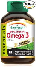 Jamieson Omega 3 -Extra Strength-No Fishy Aftertaste, 100 softgels