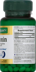Nature's Bounty Melatonin, 100% Drug Free Sleep Aid, Dietary Supplement, Promotes Relaxation and Sleep Health, 5mg, 90 Softgels (Pack of 2)