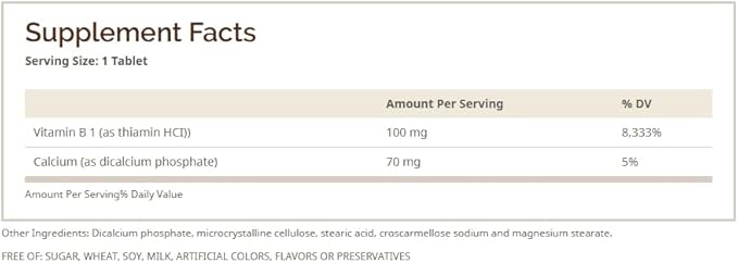 Windmill Vitamin B-1 TABS 100 MG WMILL Size: 100