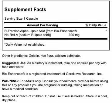 Swanson Triple Strength R-Fraction Alpha Lipoic Acid - Promotes Healthy Blood Pressure & Delivers Essential Nutrients - (30 Capsules, 300mg Each) (2 Pack)