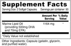 Wellness Resources Daily DHA - Highest Potency & Purity DHA Fish Oil in TG Form (180 Capsules)
