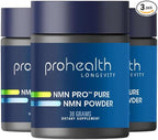 ProHealth NMN Pro Powder (30 Grams, 3 Pack) Clinically Studied Uthever® NMN. NAD+ Precursor for Cellular Energy, Mitochondrial Support & Healthy Aging. USA Manufactured, Triple Lab-Tested
