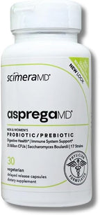 ScimeraMD® Asprega Probiotic + Prebiotic Supplement for Digestive Health and Immune System Support, 35 Billion CFUs, 30 CT