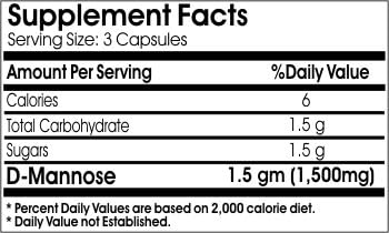 D-Mannose 1500mg ~ 90 Capsules - No Additives ~ Naturetition Supplements