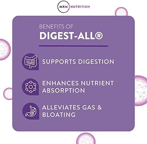 MRM Nutrition Digest-All Digestive Enzymes - Digestion and Absorption Support for Women & Men, Contains Enzymes and Herbs to Support Digestion, 100% Vegetarian & Gluten-Free - 50 Servings