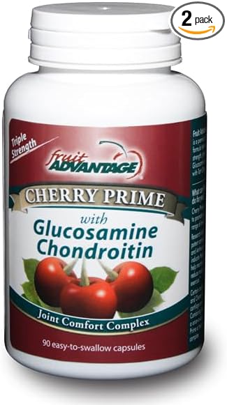 Cherry Prime Montmorency Tart Cherry with Glucosamine & Chondroitin - 90 Capsules (2-Pack)