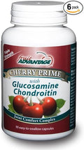 Cherry Prime Montmorency Tart Cherry with Glucosamine & Chondroitin - 90 Capsules (6-Pack)
