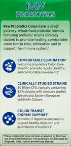 Garden of Life Probiotics for Women & Men-Raw Probiotics Colon Care 50 Billion CFU and Enzymes, Shelf Stable Once Daily Acidophilus Probiotic for Regularity & Immune Health, 30 Capsules(Pack of 6)