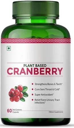 SENTA D Mannose Cranberry Extract Capsules 800 MG Supplement with Powerful Probiotics & Antioxidants Promotes Urinary Tract Health for Women & Men – 60 Capsules