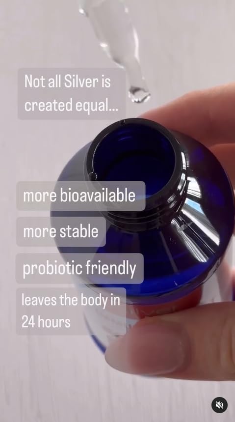 Silver Biotics Liquid 30 PPM Patented Multivalent SilverSol Technolology | Bio-Hacking Immune Building Natural Support |4 oz. Dropper
