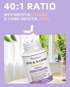 13-in-1 Myo Inositol & D-Chiro Inositol for Women PCOS,Hormonal Balance,2460mg-40:1 Ratio,Ovarian Health&Cycle Support Supplement Plus Alpha Lipoic Acid/Folate/Vitex/Magnesium/Multivitamin,120 Veg Cap