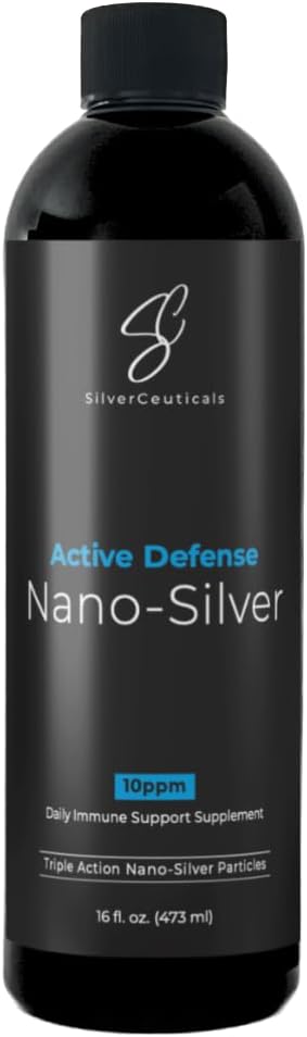 Colloidal Silver w/Nano Technology - 10ppm 16oz - 8X More Effective - Natural Immune Support - Save the Sick Days - Ages 5 & Up - Outperforms Higher PPM Silvers - No Taste & Smell - 3rd Party Tested