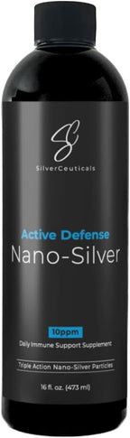 Colloidal Silver w/Nano Technology - 10ppm 16oz - 8X More Effective - Natural Immune Support - Save the Sick Days - Ages 5 & Up - Outperforms Higher PPM Silvers - No Taste & Smell - 3rd Party Tested