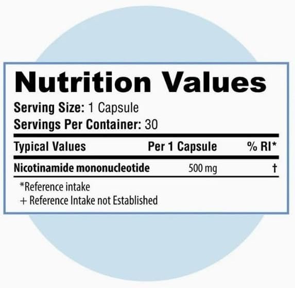 【2 Pack】 NMN 500mg Capsules – Nicotinamide Mononucleotide Supplement, 30 Servings, High-Purity Formula for Energy, Focus, Sleep & Healthy Aging – Non-GMO, Gluten-Free, 3rd Party Tested