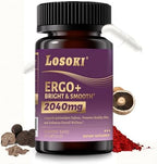 Losoki Ergothioneine Supplement – Ergo+ 2040 mg – with Spermidine, Astaxanthin & Black Truffle – Supports Firm, Hydrated Skin & Hair & Nails – Anti Aging Supplement- 30 Capsules