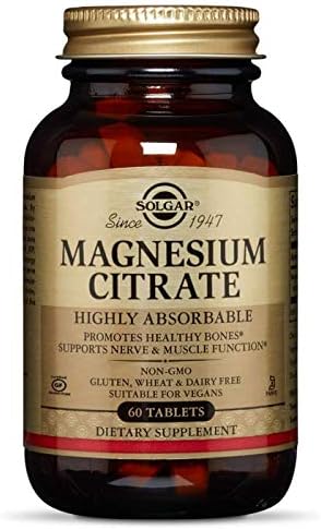 Solgar, Magnesium Citrate 60 Tabletss Prop 65