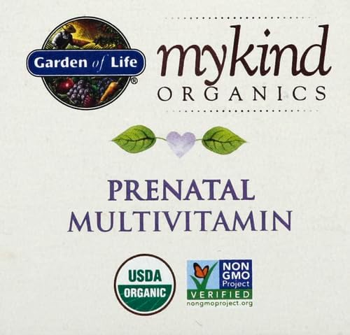 Garden of Life Organics Prenatal Vitamin: Folate for Energy & Healthy Fetal Development, Non-constipating Iron, Vitamin C, B6, B12, D3 – Organic, Non-GMO, Gluten-Free, Vegan, 30 Day Supply (Pack of 6)