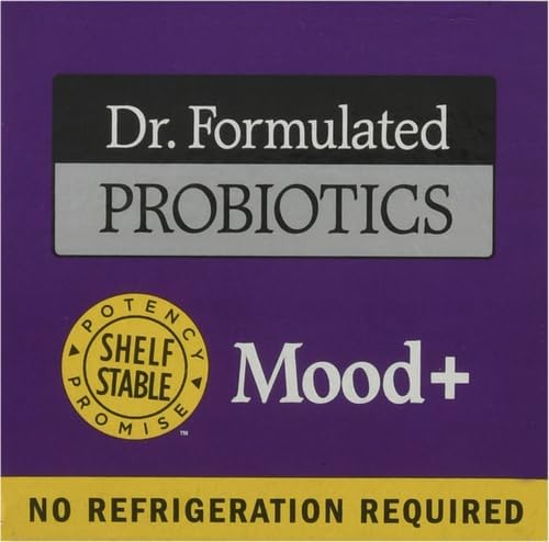 Garden of Life Probiotics Mood+ Dr Formulated Acidophilus Probiotic Supplement,Promotes Emotional Well-Being, Relaxation and Digestive Balance,Ashwagandha for Stress Management, 60 Count (Pack of 6)