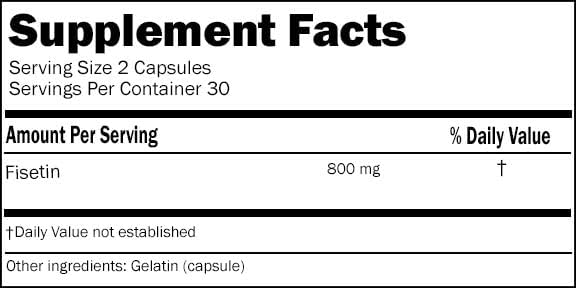 Fisetin 600mg 60 Count