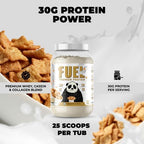 Underground Bio Labs Panda Fuel Premium Protein Whey,Hydrolyzed Collagen,Casein,Probiotics, Enzymes, Keto Friendly,Time Release, 25 Servings (2.5 Pound, Cinnamon Toast)