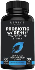 Advanced Probiotic with DE111 Strain (Bacillus subtilis). Spore Forming Probiotic. No Refrigeration Needed. 11.5 Billion Organisms. Probiotics for Women and Men. 60 Vegetable Capsules.